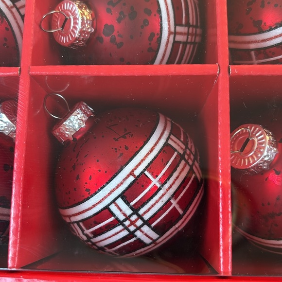 Martha Stewart Mercury Glass Plaid Ornaments - Picture 3 of 4